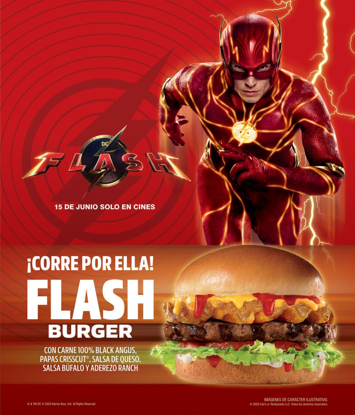 Llega la nueva Flash Burger a Carl’s Jr. ¡Corre por ella!