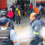 Rescatan a madre con sus 3 hijos de un incendio en Puebla