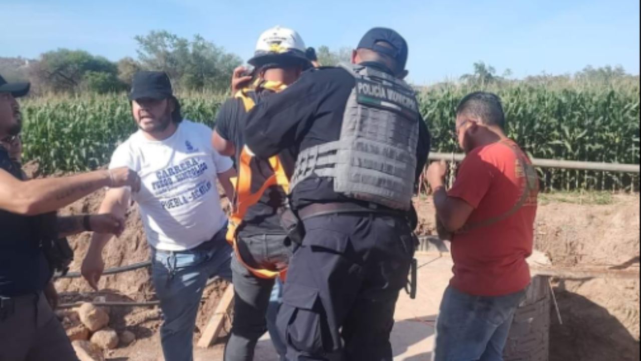 Constructor muere en trabajos de un pozo de agua en Puebla