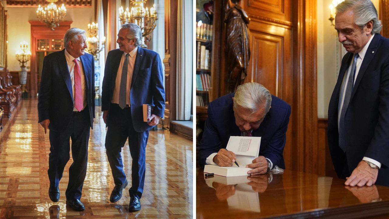 AMLO regala su libro “¡Gracias!” a Alberto Fernández