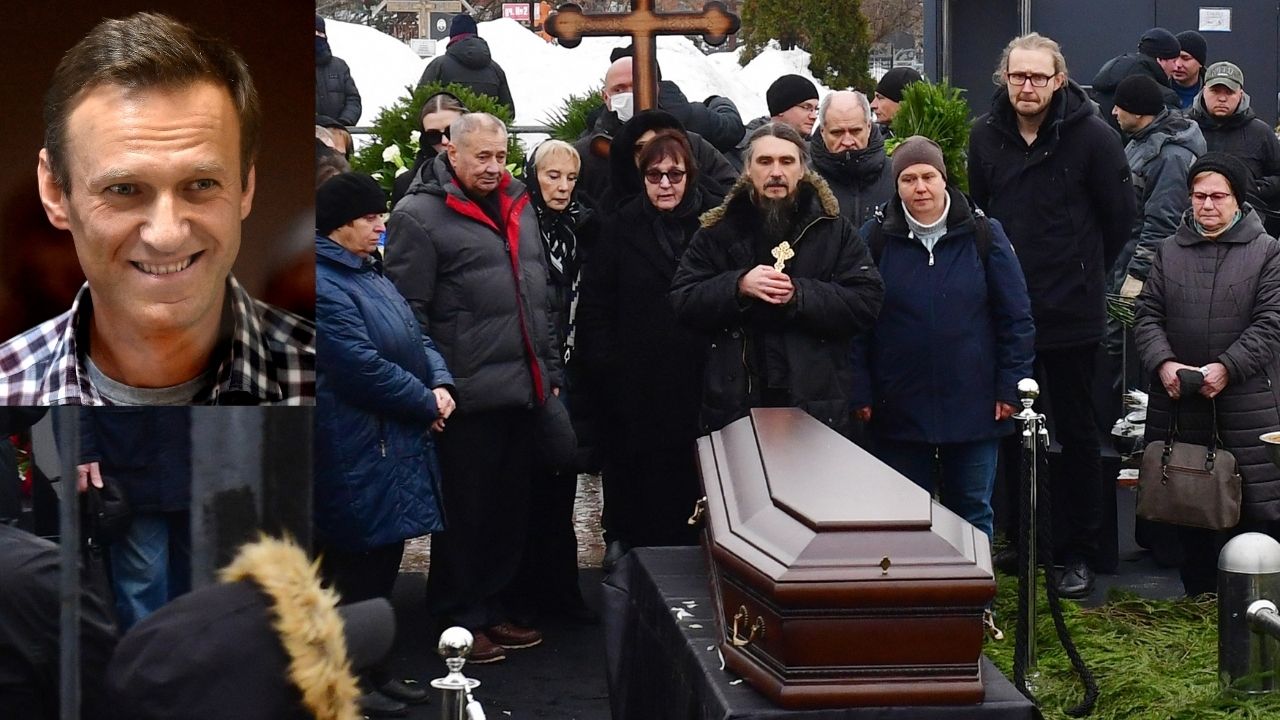 Miles de personas asisten al funeral del opositor ruso Alexéi Navalni