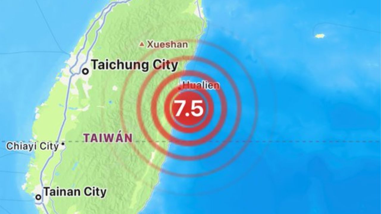 Terremoto de 7.5 sacude Taiwán; activan alerta de tsunami