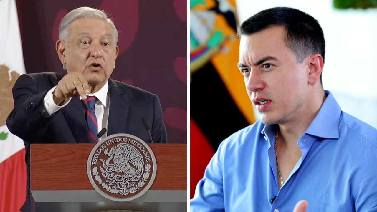 AMLO rechaza la “frivolidad” de Noboa de resolver crisis México-Ecuador con una comida