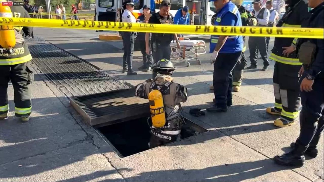 Rescatan a 2 personas intoxicadas dentro alcantarillas de Aguascalientes