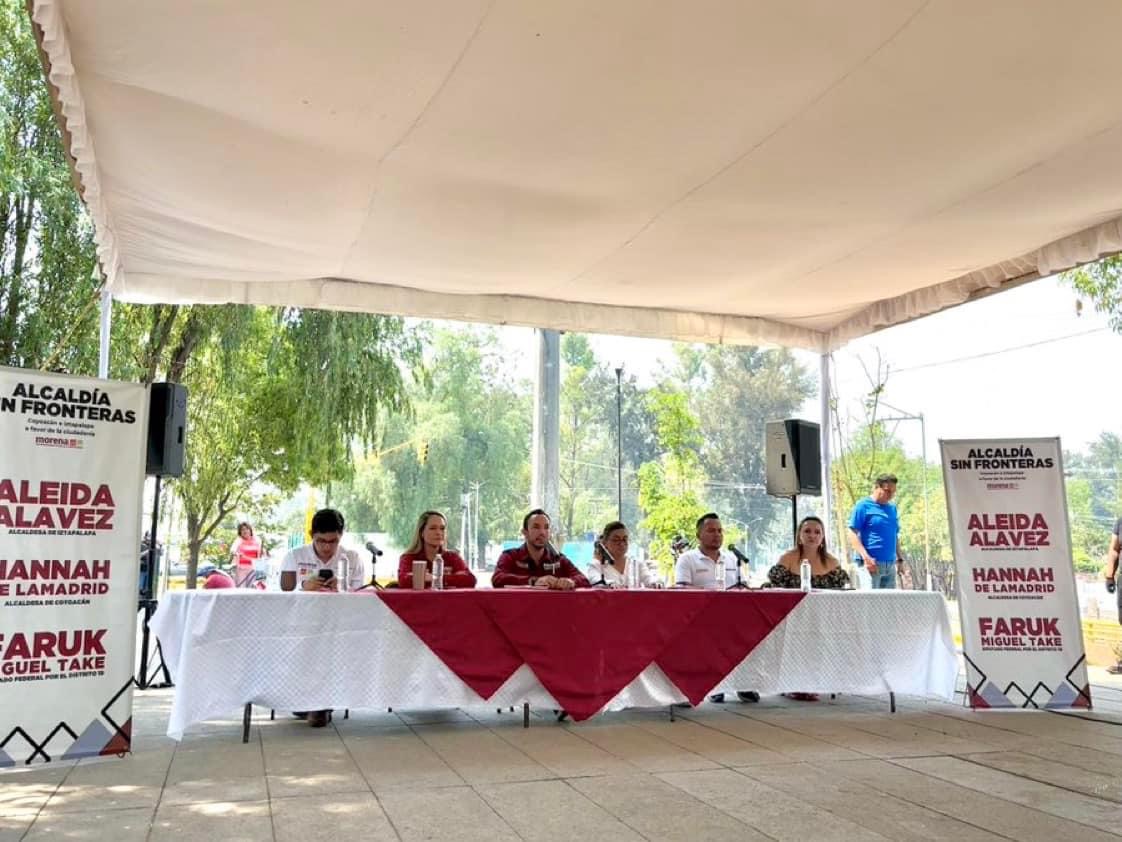 Faruk, Hannah y Aleida candidatos de MORENA en Coyoacán e Iztapalapa, establecen colaboración sin fronteras a favor de sus habitantes a través de 10 directrices