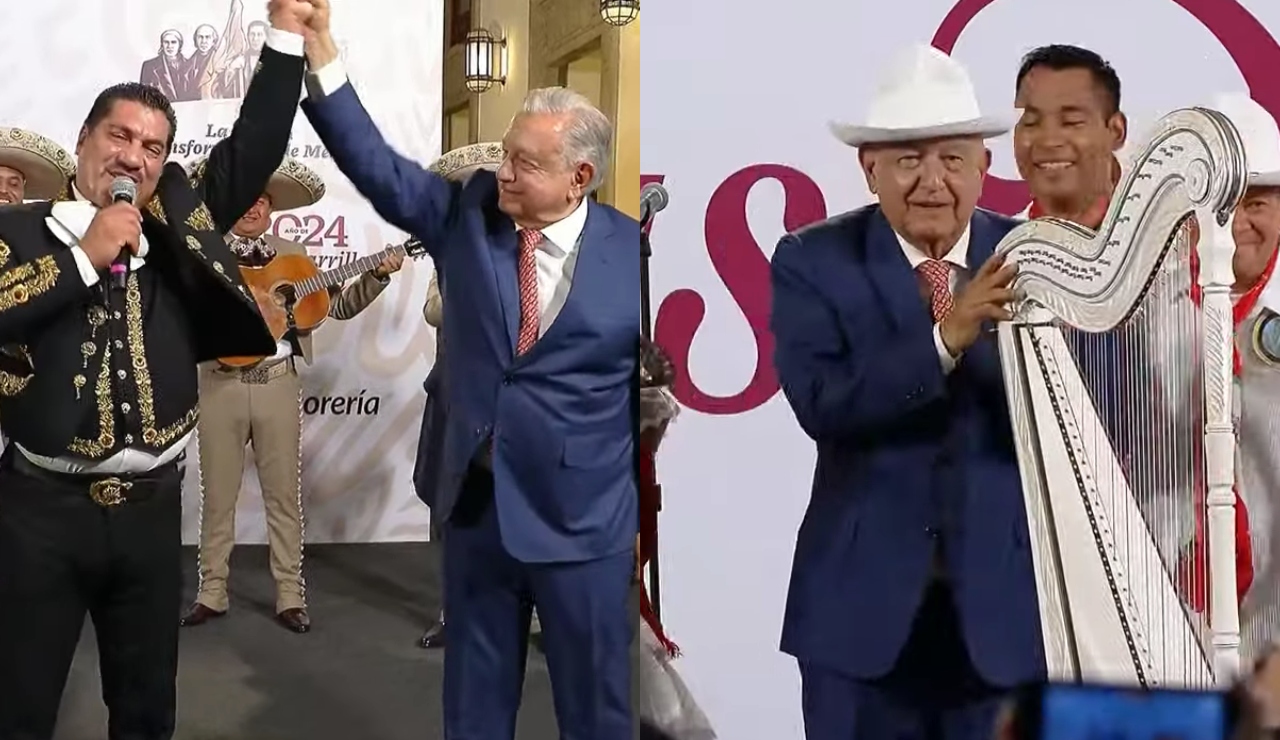 Con mariachis y son jarocho, AMLO festeja a las mamás este 10 de Mayo