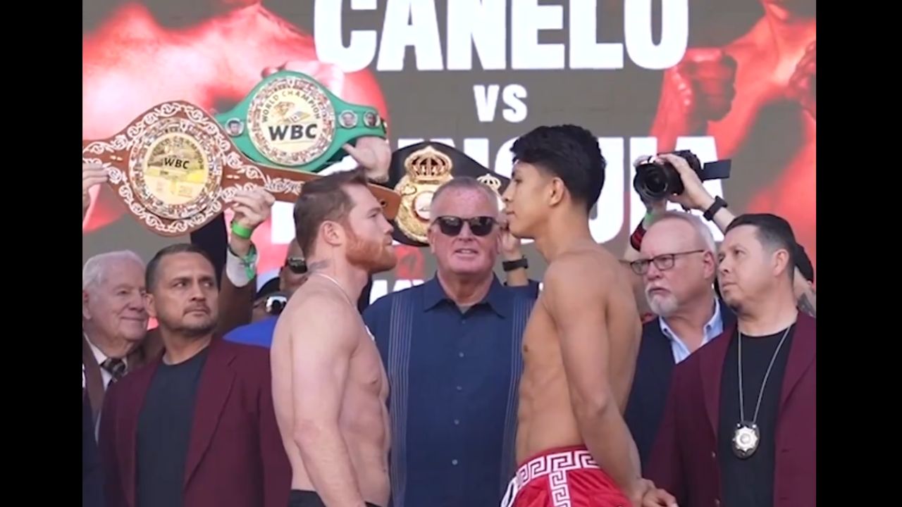 ‘Canelo’ Álvarez y Jaime Munguía se someten a la báscula previo a su pelea