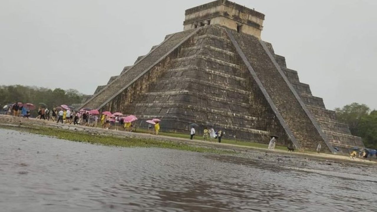 Lluvias por tormenta tropical ‘Alberto’ afectan zona arqueológica de Chichén Itzá