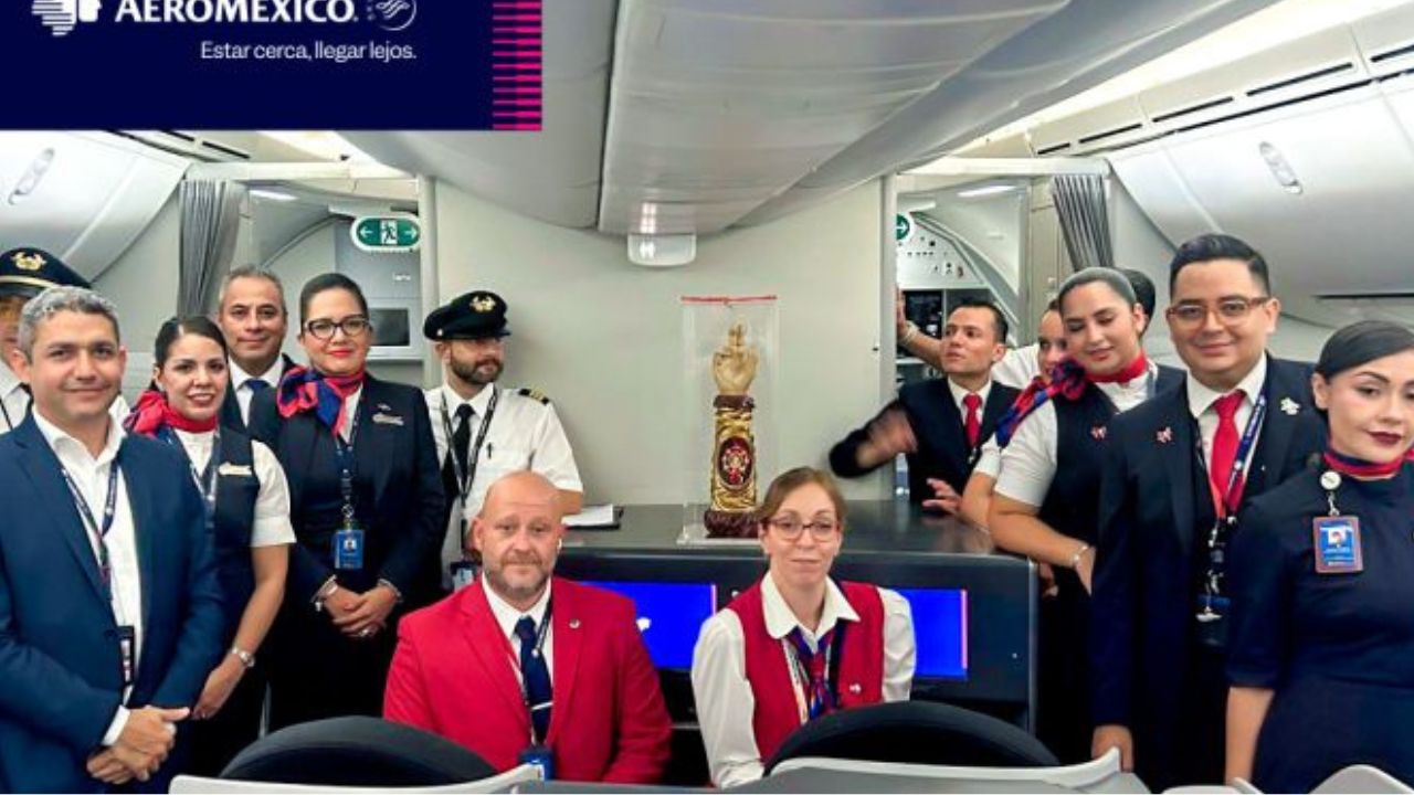 Aeroméxico transporta emblemática reliquia de San Judas Tadeo de Roma a México