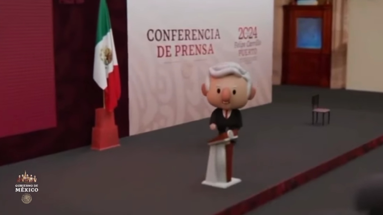 Estrenan intro animada en la mañanera de AMLO