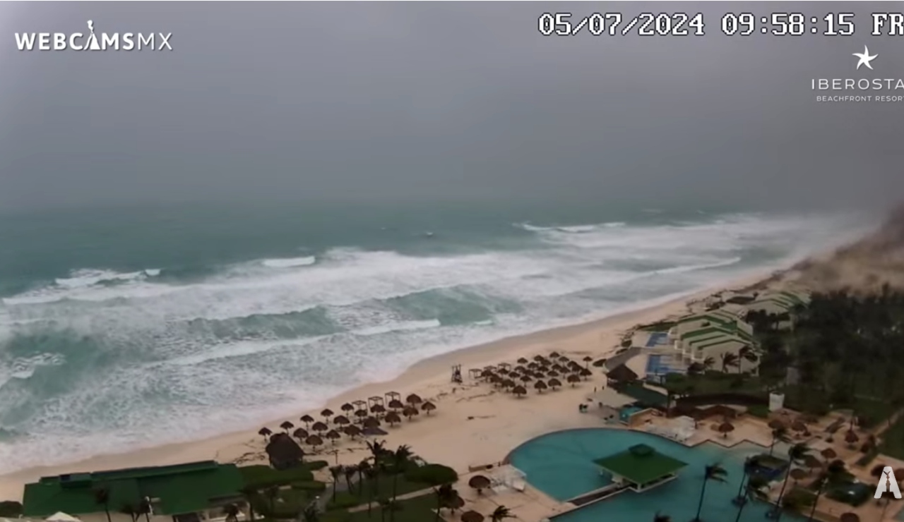 Ni heridos ni muertos hasta ahora por huracán ‘Beryl’ en Quintana Roo, reporta Protección Civil