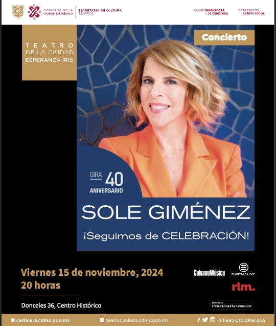 FALTA UNA SEMANA PARA QUE SOLE GIMENEZ LLEGAR AL TEATRO ESPERANZA IRIS EN CDMX