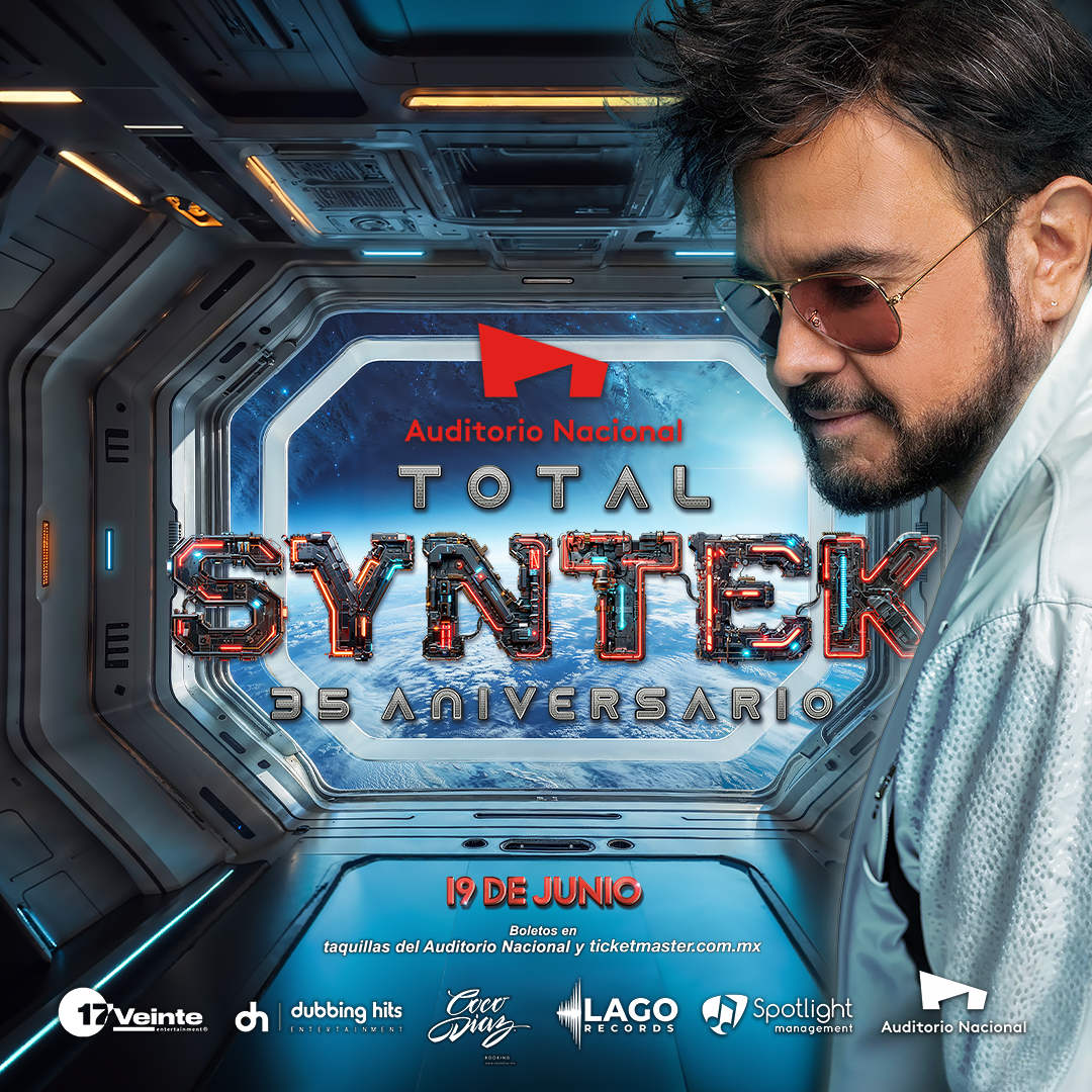 ALEKS SYNTEK Se alista para su regreso a los escenarios de la capital mexicana con su nuevo show llamado Total donde festejará 35 años de carrera  19 de junio – Auditorio Nacional