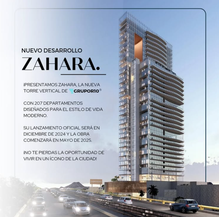 Inicia preventa exclusiva de Torre Zahara, el primer rascacielos de lujo en Chihuahua
