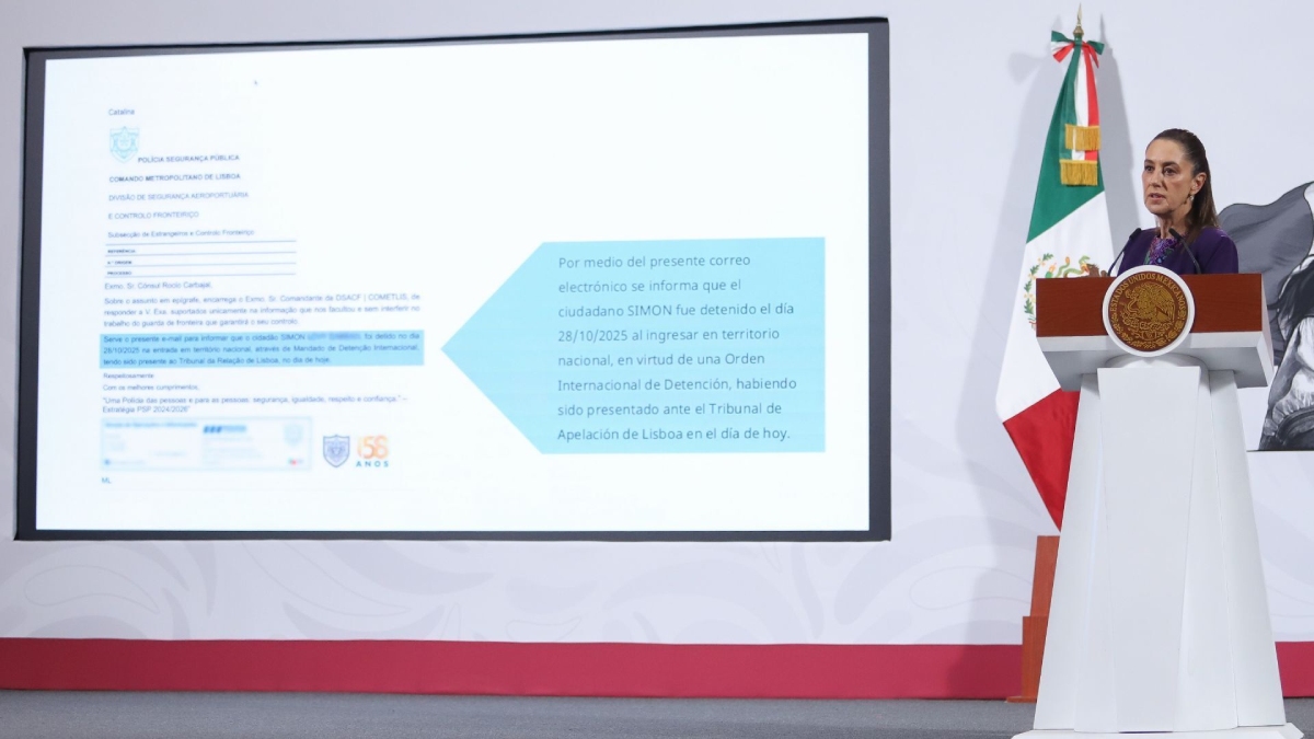 Sheinbaum reitera que Simón Levy sí fue detenido en Portugal